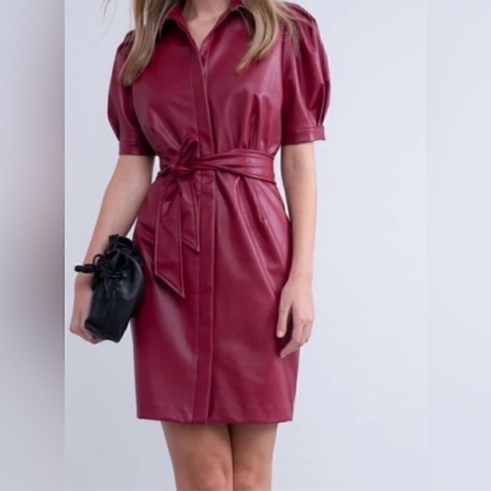 Rachel Parcell faux leather dress Size Medium